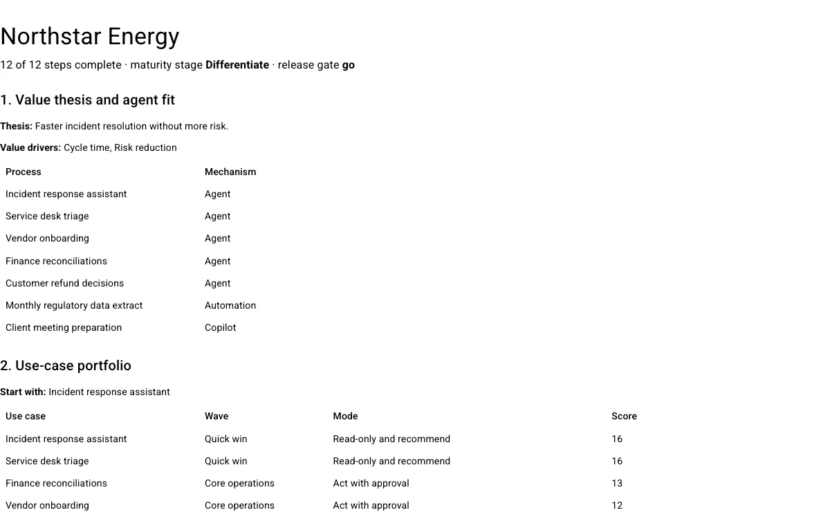 The Adoption Plan as it prints: no menu, no top bar, no buttons, just the document.